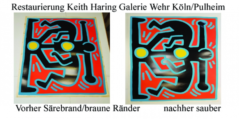 Keith Haring Säurebrandentfernung