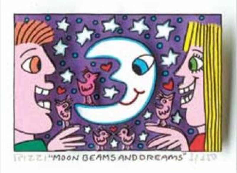 James Rizzi RIZZI10259 "MOON BEAMS AND DREAMS" 5,1 x 7,7 cm