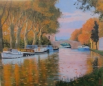 Uwe Herbst Boote auf dem Canal du midi Galerie Wehr