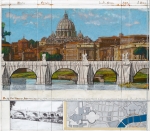 Christo - Ponte Sant Angelo, Wrapped, Project for Rome 1969  2011