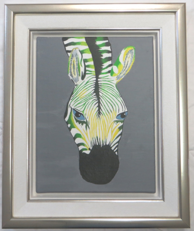 Rahmen Bilderrahmen - Rahmung Kinderbild Zebra