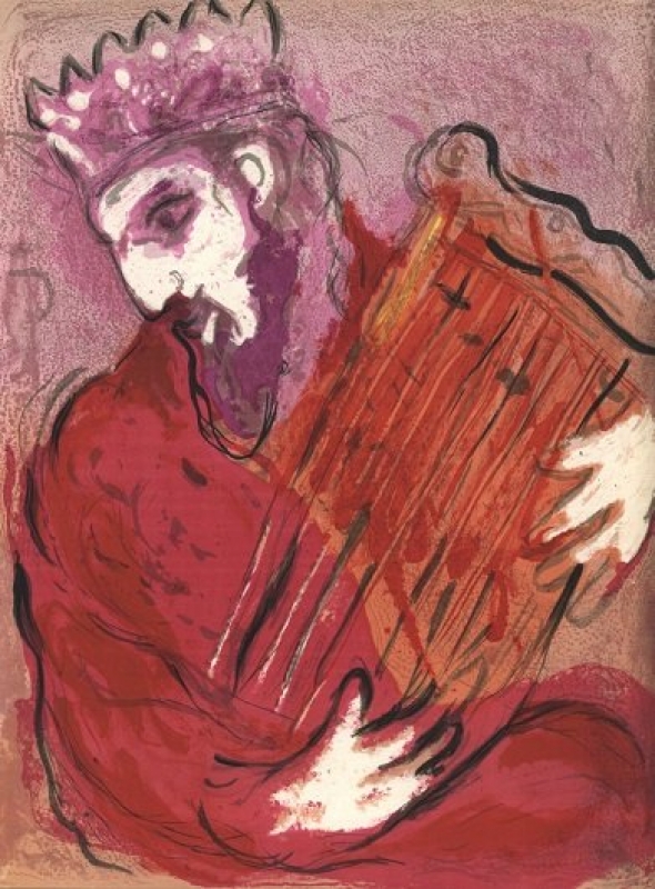 Marc Chagall David mit der Harfe