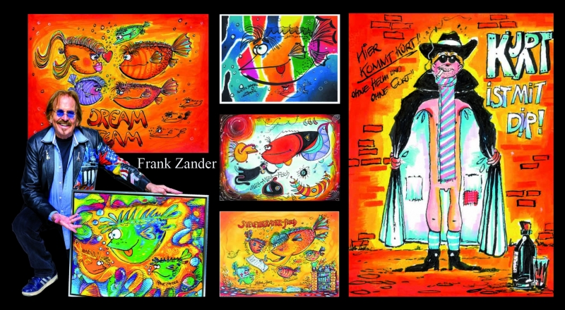 Frank Zander - Einladung Ausstellung Galerie Wehr